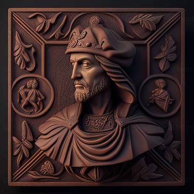 3D model Renaissance Heroes game (STL)